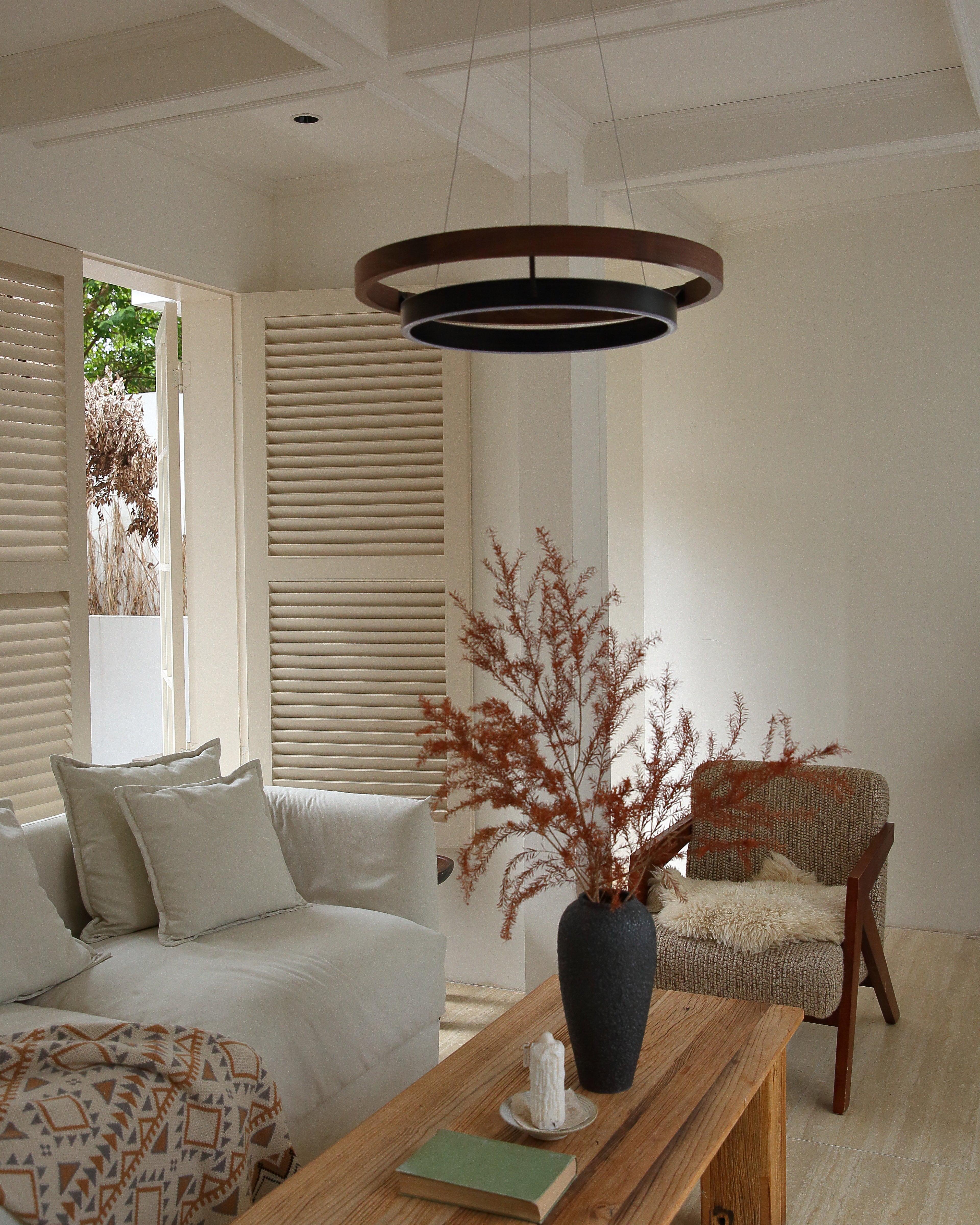 WOMO Circular Led Wood Chandelier-WM2492