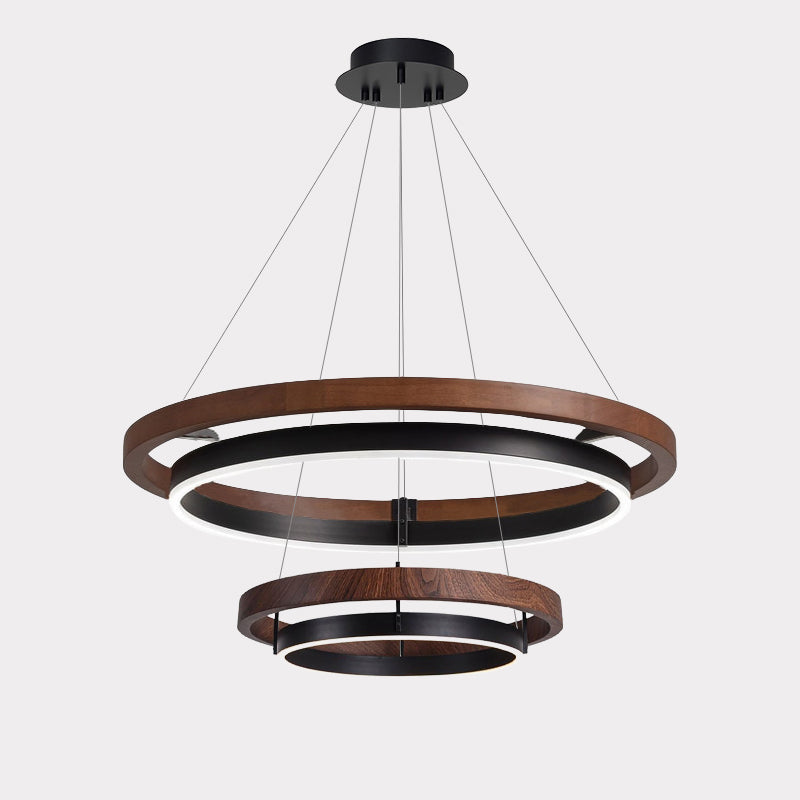 WOMO Circular Led Wood Chandelier-WM2492
