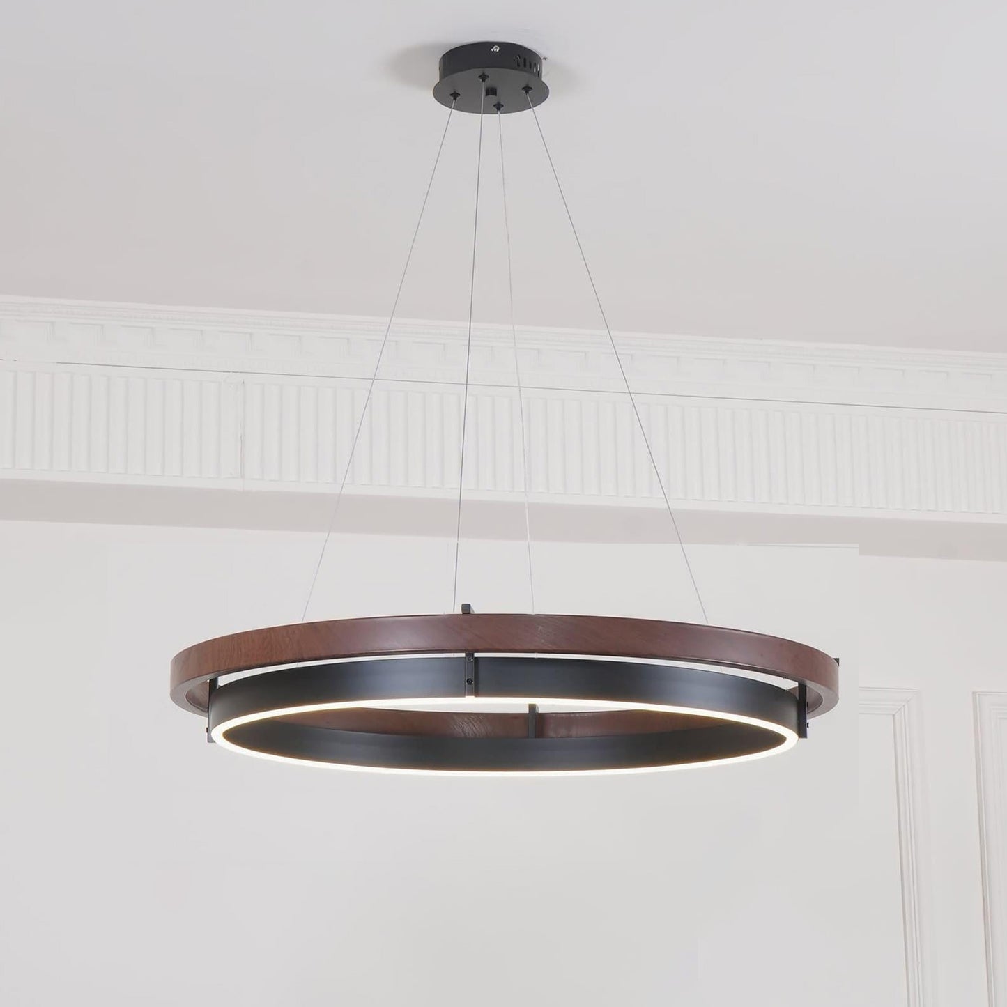 WOMO Wood Circular Led Chandelier-WM2492