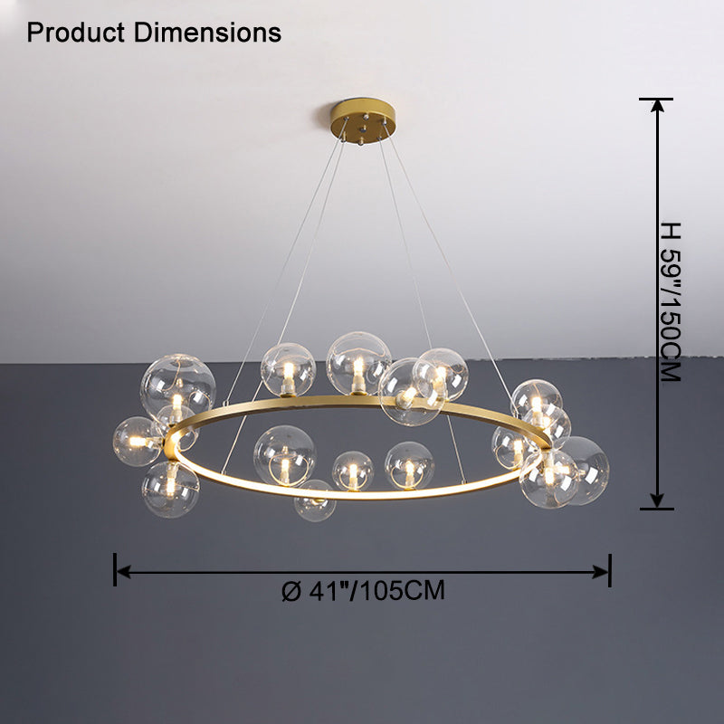 WOMO Circular Glass Bubble Chandelier-WM2493