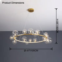 WOMO Circular Glass Bubble Chandelier-WM2493