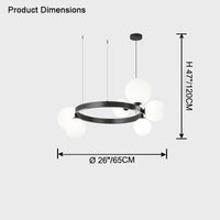WOMO Circular Frosted Bubble Chandelier-WM2494