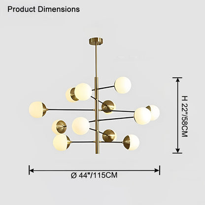 WOMO Molecular Glass Chandelier-WM2495