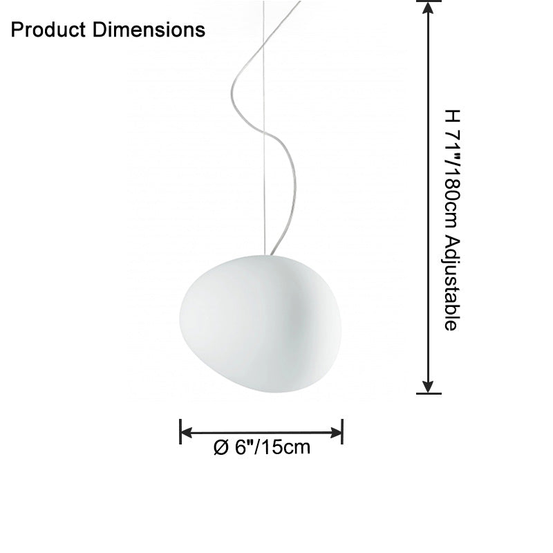 WOMO Egg Asymmetrical Globe Pendant Light-WM2497