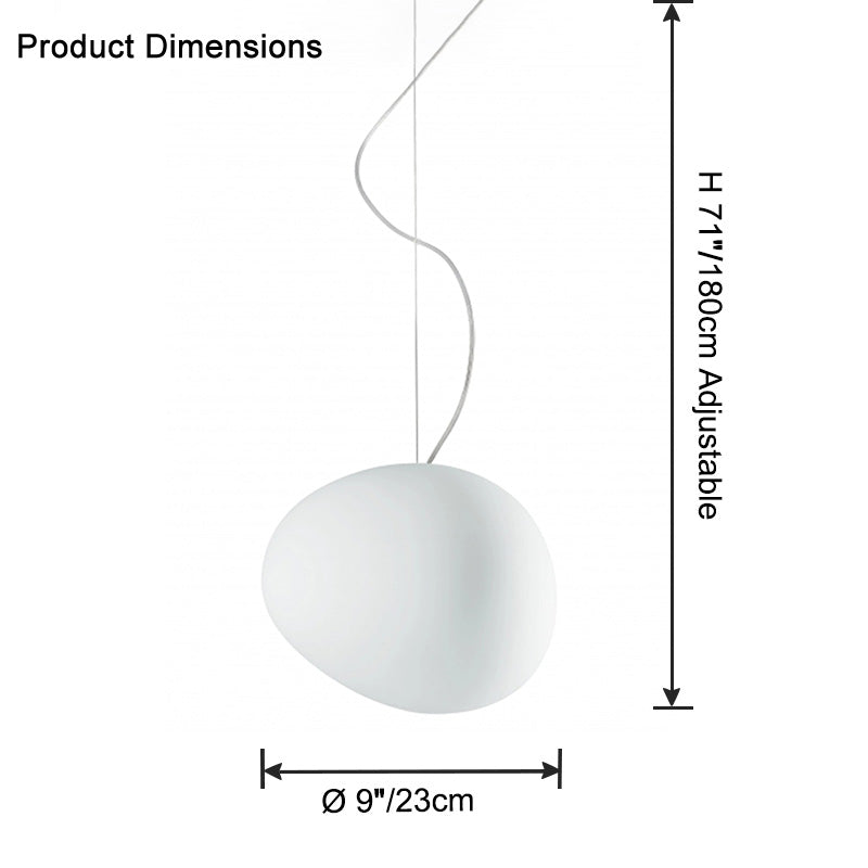 WOMO Egg Asymmetrical Globe Pendant Light-WM2497