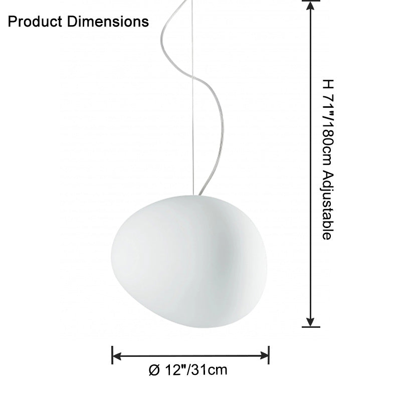 WOMO Egg Asymmetrical Globe Pendant Light-WM2497