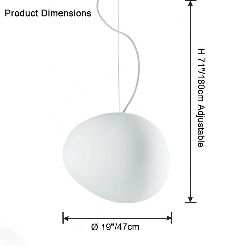 WOMO Egg Asymmetrical Globe Pendant Light-WM2497