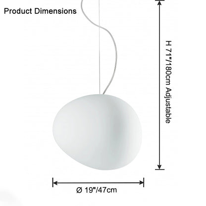 WOMO Egg Asymmetrical Globe Pendant Light-WM2497