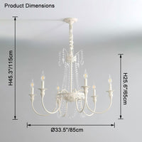 WOMO French Candelabra Crystal Chandelier-WM2398