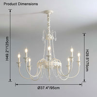WOMO French Candelabra Crystal Chandelier-WM2398