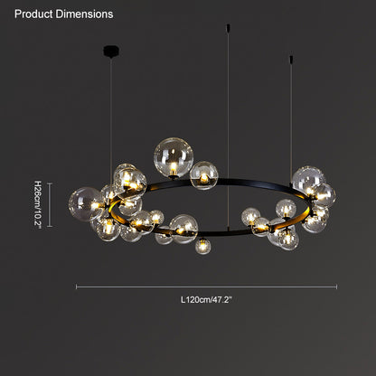 WOMO Linear Glass Bubble Chandelier-WM2040