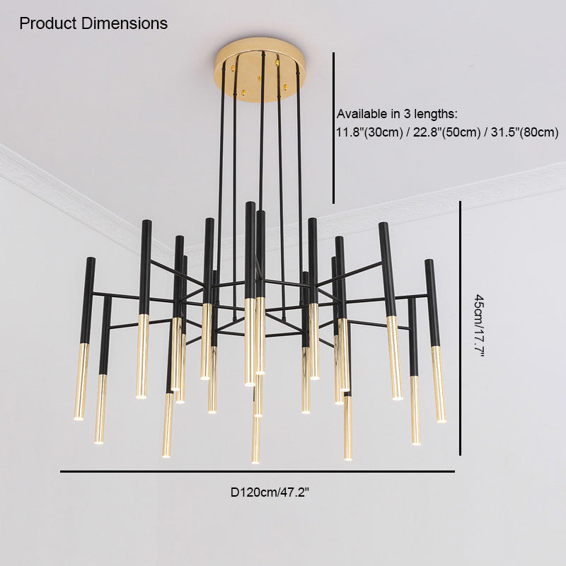 WOMO Tube Metal Chandelier-WM2083