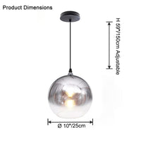 WOMO Coloured Glass Globe Pendant Light-WM2500