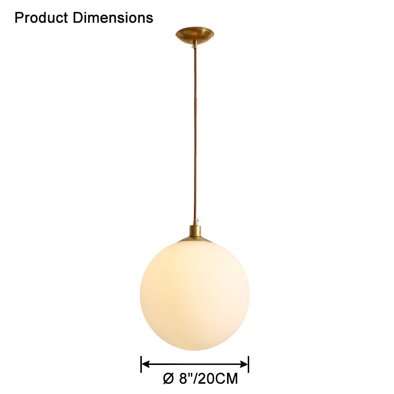 WOMO Frosted Glass Globe Pendant Light-WM2505