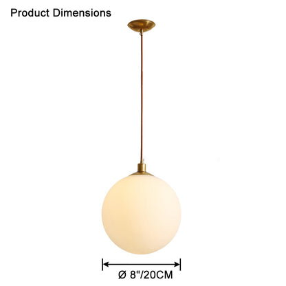 WOMO Frosted Glass Globe Pendant Light-WM2505