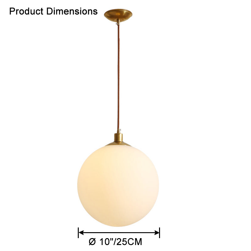 WOMO Frosted Glass Globe Pendant Light-WM2505