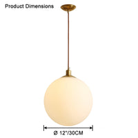 WOMO Frosted Glass Globe Pendant Light-WM2505