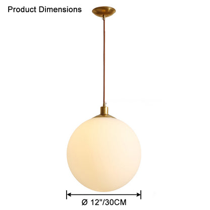 WOMO Frosted Glass Globe Pendant Light-WM2505