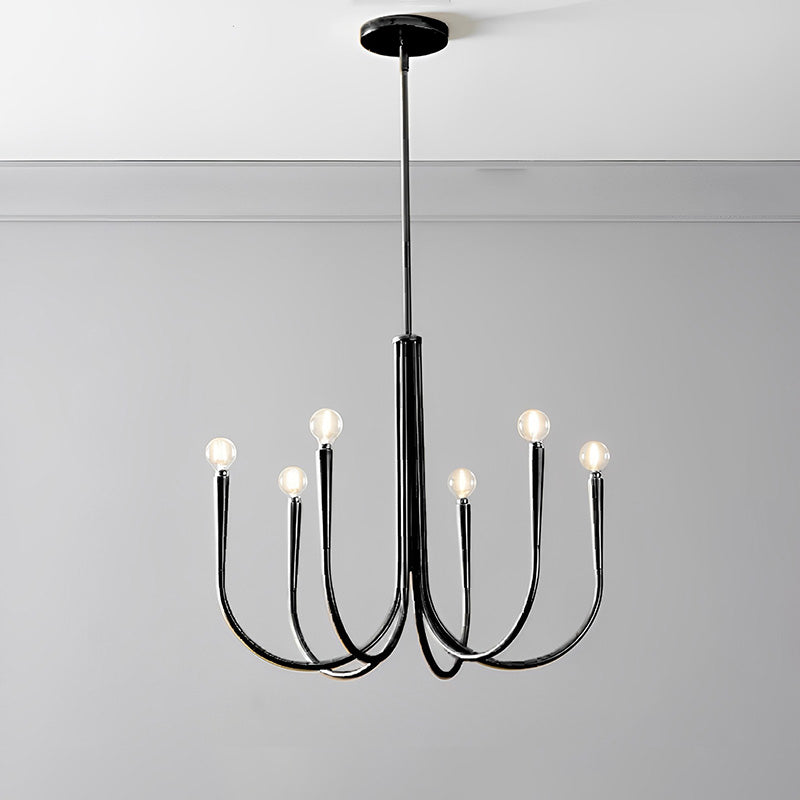 WOMO Swoop Arm Candle Chandelier-WM2508