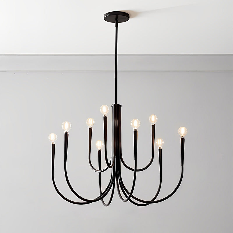 WOMO Swoop Arm Candle Chandelier-WM2508