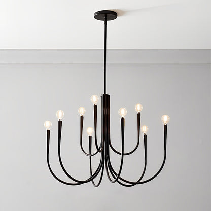 WOMO Swoop Arm Candle Chandelier-WM2508