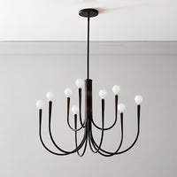 WOMO Swoop Arm Candle Chandelier-WM2508