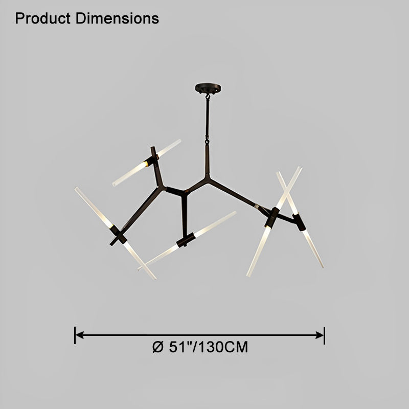 WOMO Adjustable Gold Branch Chandelier-WM2511