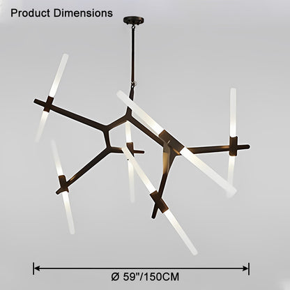 WOMO Adjustable Gold Branch Chandelier-WM2511