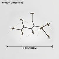 WOMO Adjustable Gold Branch Chandelier-WM2511