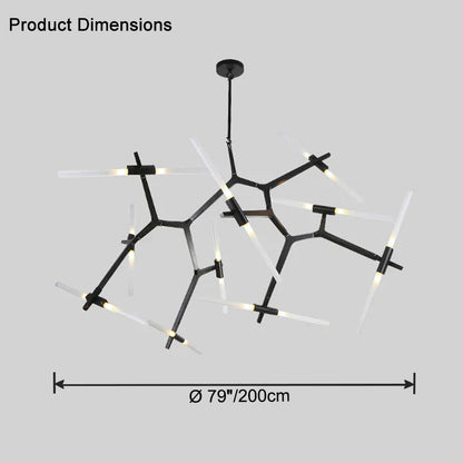 WOMO Adjustable Gold Branch Chandelier-WM2511