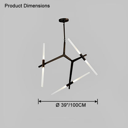 WOMO Adjustable Gold Branch Chandelier-WM2511