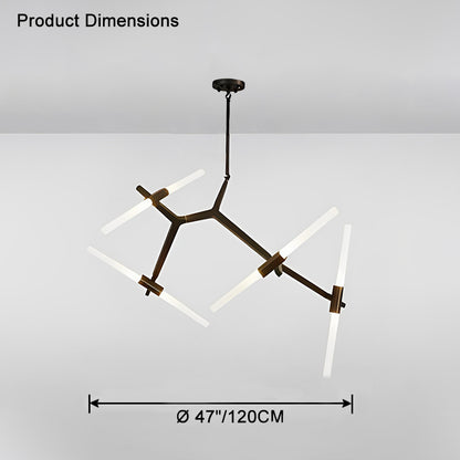 WOMO Adjustable Gold Branch Chandelier-WM2511