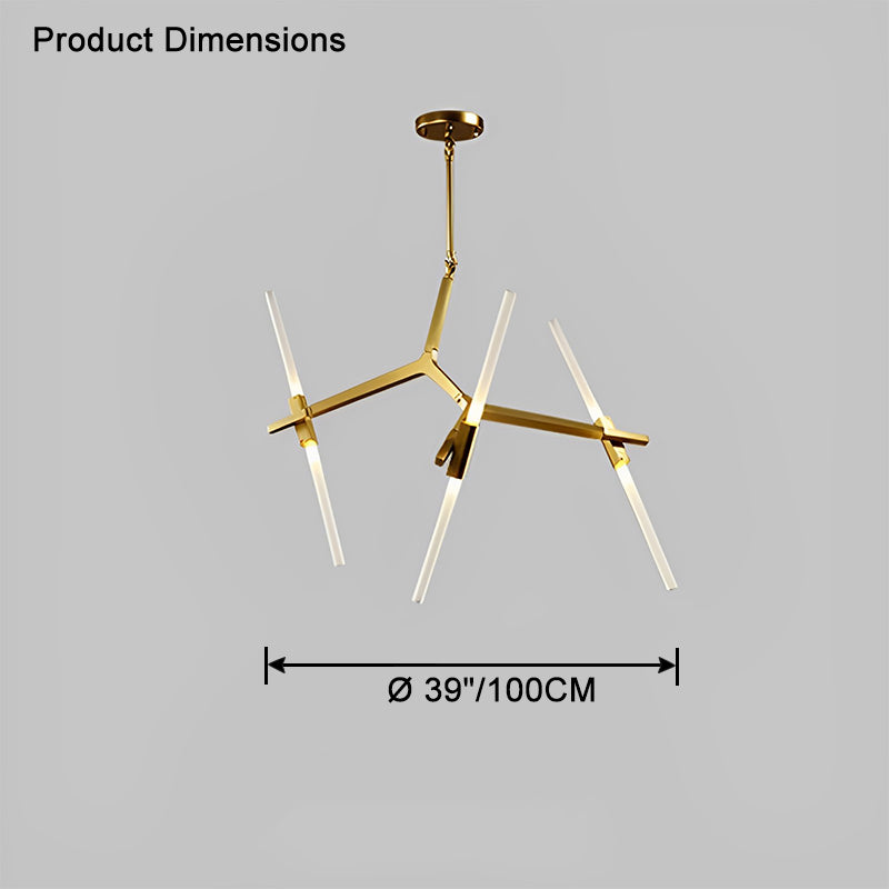 WOMO Adjustable Gold Branch Chandelier-WM2511