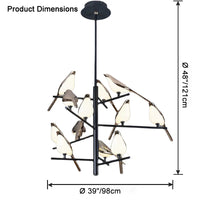 WOMO Gold Bird Branch Chandelier-WM2512c