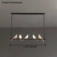 WOMO Gold Bird Linear Chandelier-WM2512b