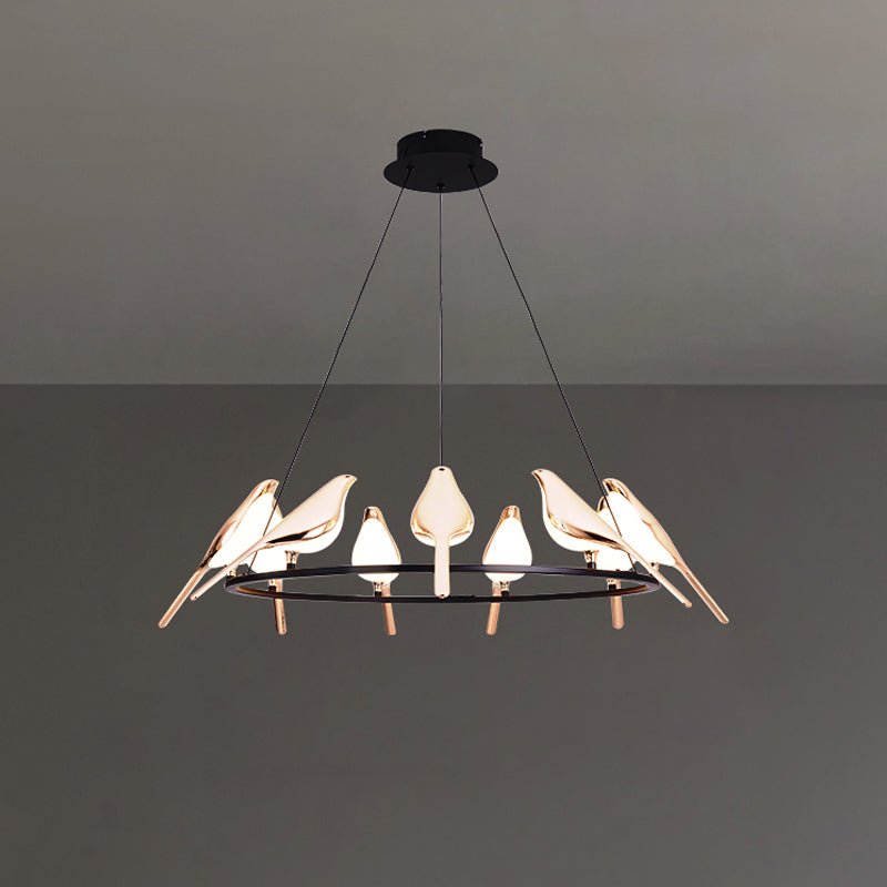WOMO Gold Bird Round Chandelier-WM2512d