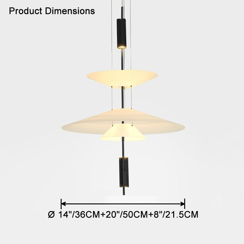 WOMO Tiered Cone Pendant Light-WM2513