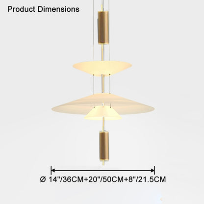 WOMO Tiered Cone Pendant Light-WM2513