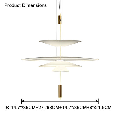 WOMO Tiered Cone Pendant Light-WM2513