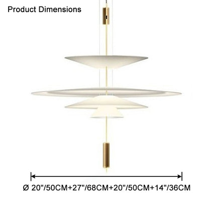 WOMO Tiered Cone Pendant Light-WM2513