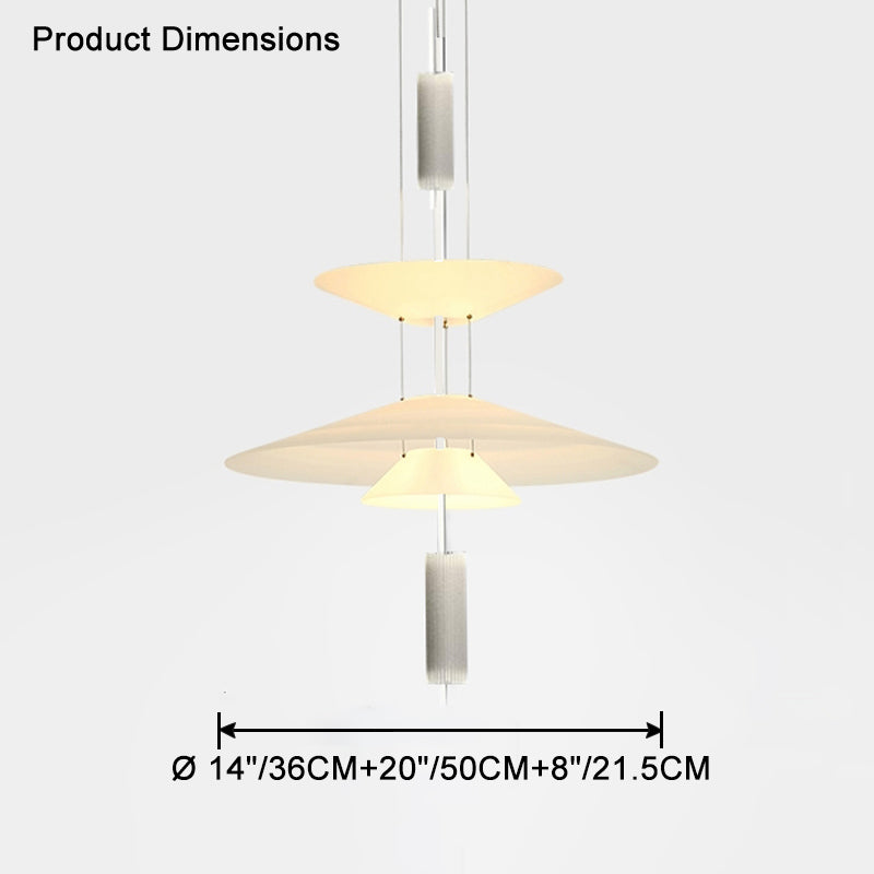 WOMO Tiered Cone Pendant Light-WM2513