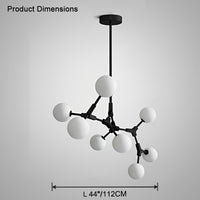 WOMO Branching Bubble Frosted Glass Chandelier-WM2514