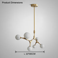 WOMO Branching Bubble Frosted Glass Chandelier-WM2514