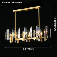 WOMO Linear Crystal Chandelier-WM2459