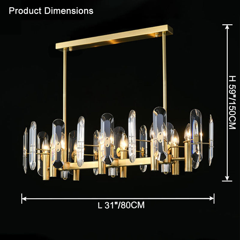 WOMO Linear Crystal Chandelier-WM2459