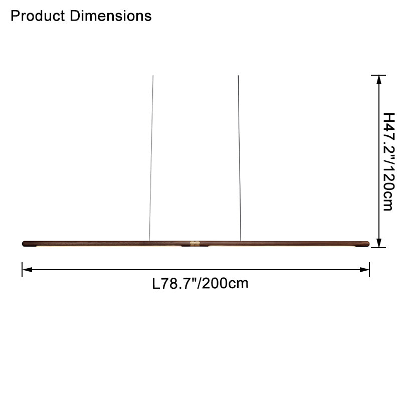 WOMO Walnut Linear Led Pendant Light-WM2520