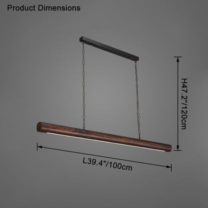 WOMO Walnut Linear Led Pendant Light-WM2521