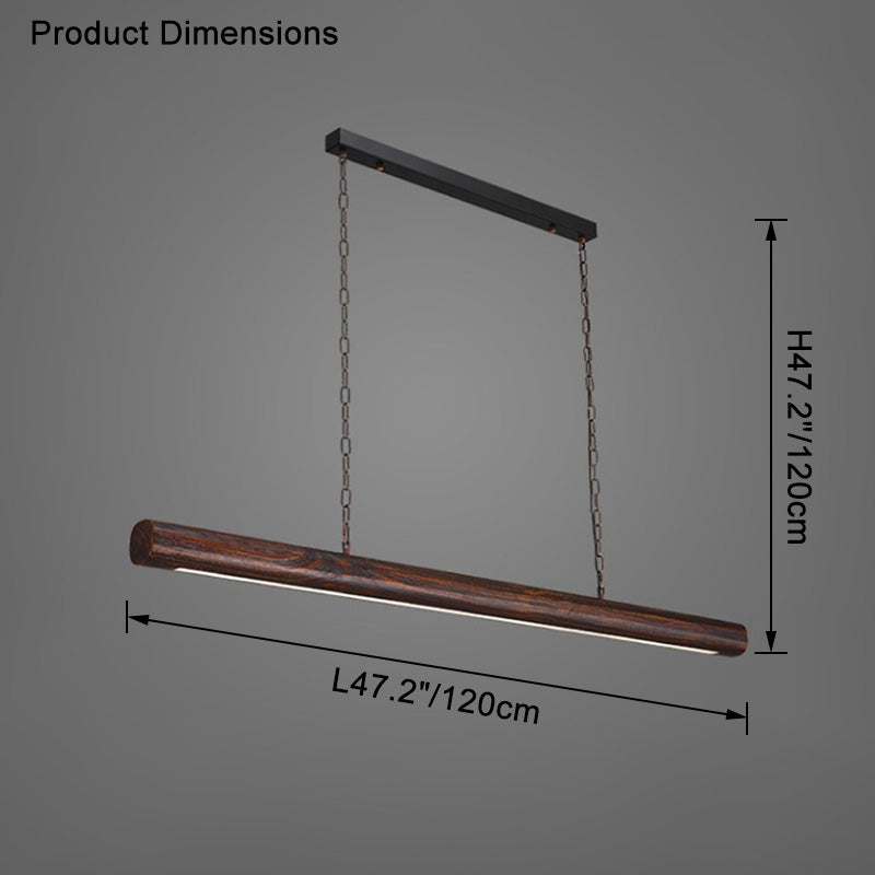 WOMO Walnut Linear Led Pendant Light-WM2521