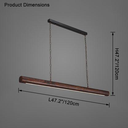 WOMO Walnut Linear Led Pendant Light-WM2521