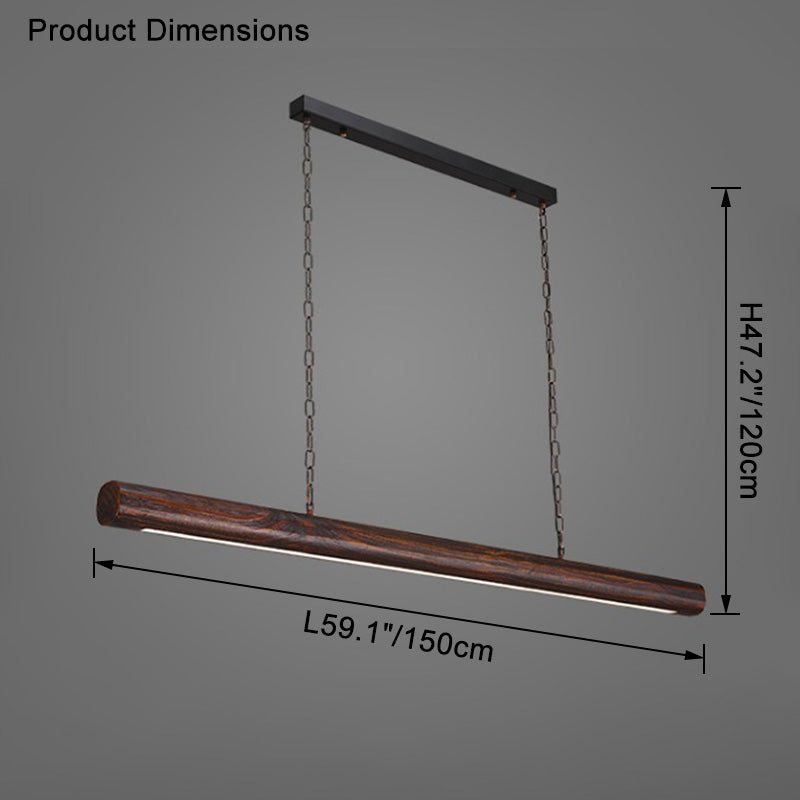 WOMO Walnut Linear Led Pendant Light-WM2521